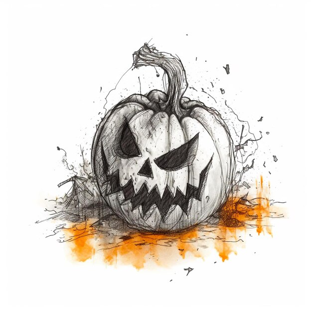 Un dessin effrayant d'Halloween