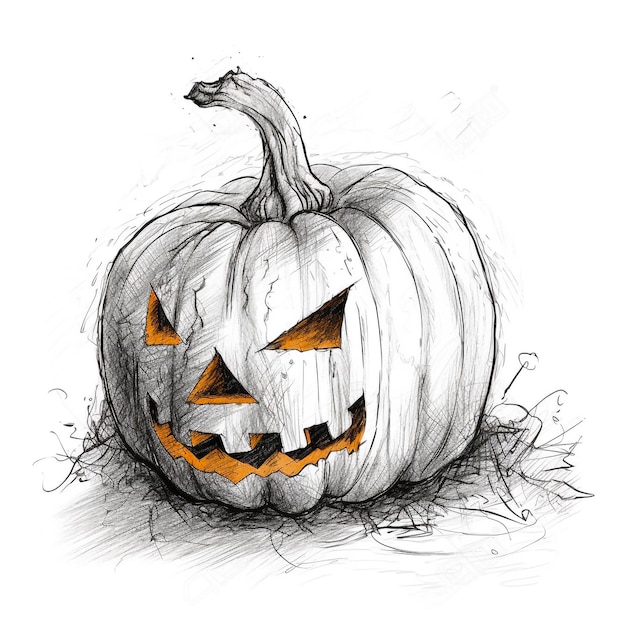 Photo un dessin effrayant d'halloween