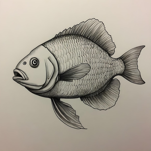 Un dessin élégant de poisson