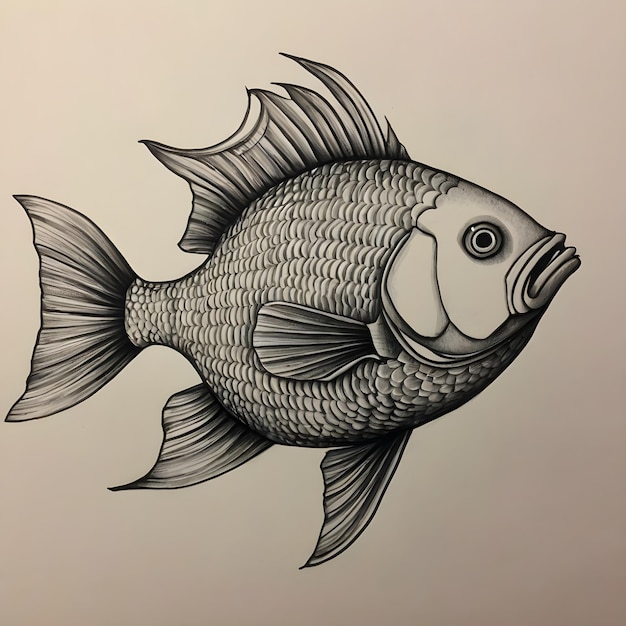 Un dessin élégant de poisson