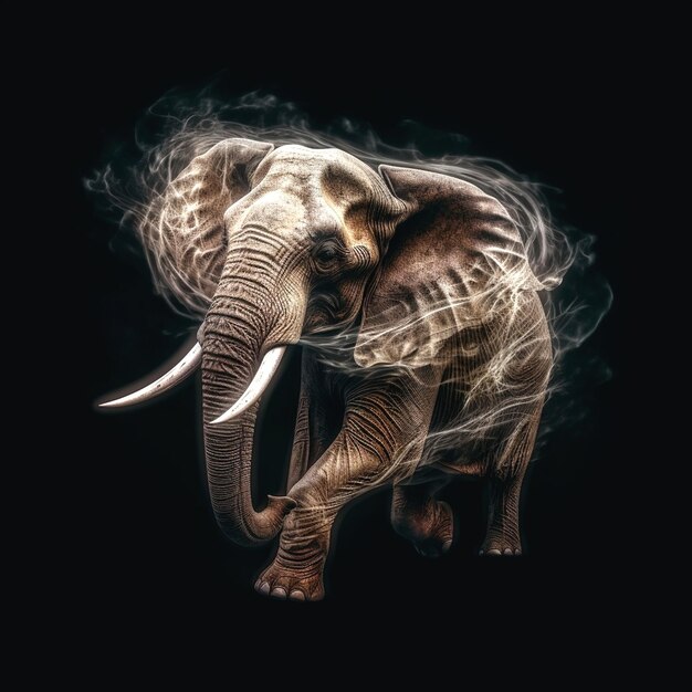 Photo le dessin de l'éléphant