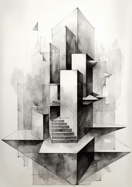 un dessin d'un escalier qui a un escalier qui dit "escaliers".