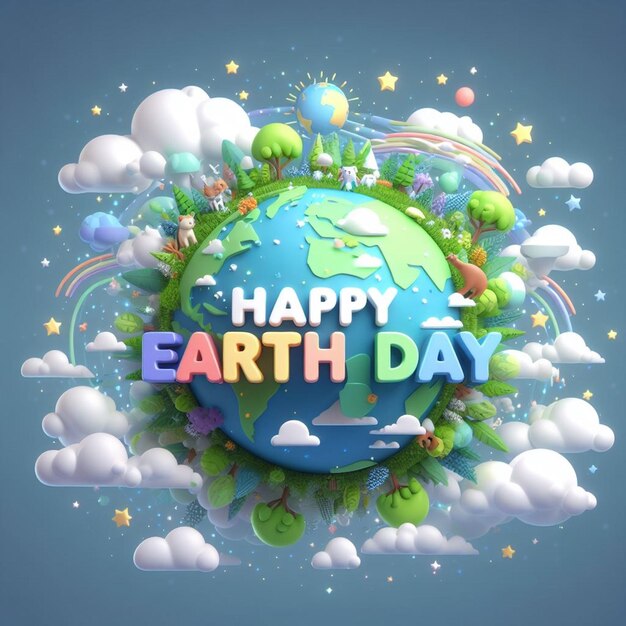 Ce dessin est fait pour différents jours comme le Jour de la Terre, la Journée mondiale de l'environnement.