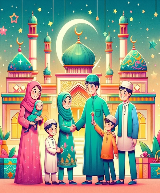 Ce dessin est fait pour les événements islamiques comme Eid ul Fitr et Eid ul Adha