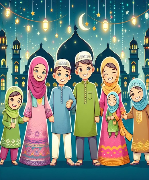 Ce dessin est fait pour les événements islamiques comme Eid ul Fitr et Eid ul Adha