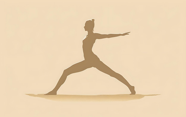 Photo un dessin d'une femme faisant du yoga