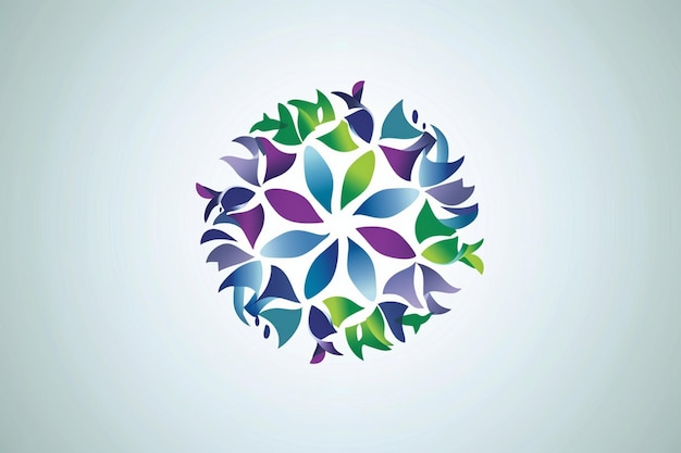 un dessin de fleur coloré est montré dans un cercle