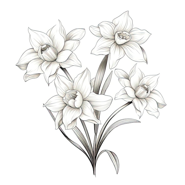 un dessin de fleurs qui dit " fleurs "