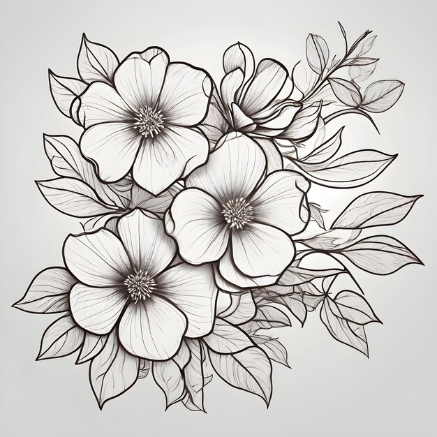 dessin de fleurs