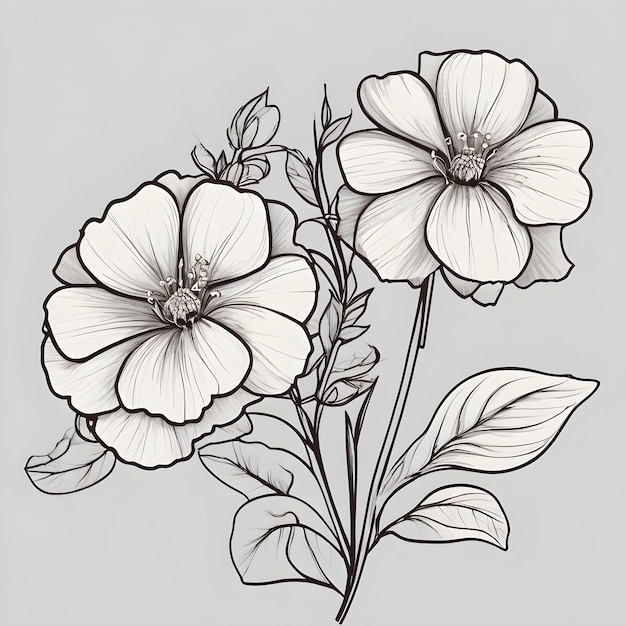 dessin de fleurs