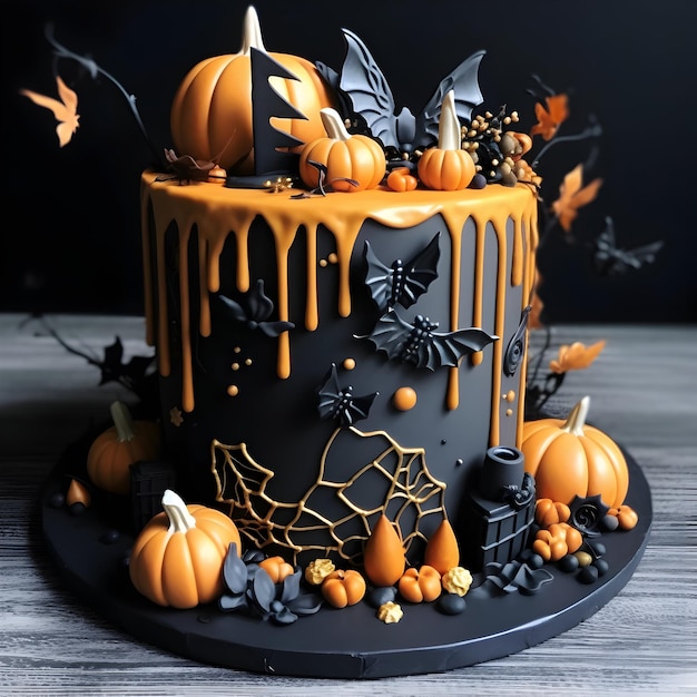 Un dessin de gâteau d'Halloween