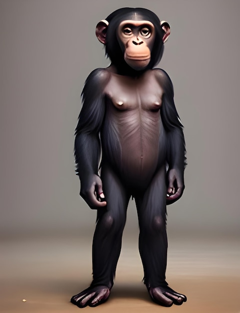 un dessin d'un gorille de la marque du singe