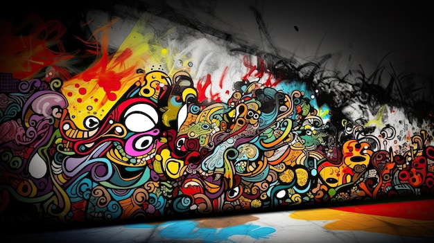 Photo un dessin graffiti coloré avec le mot 