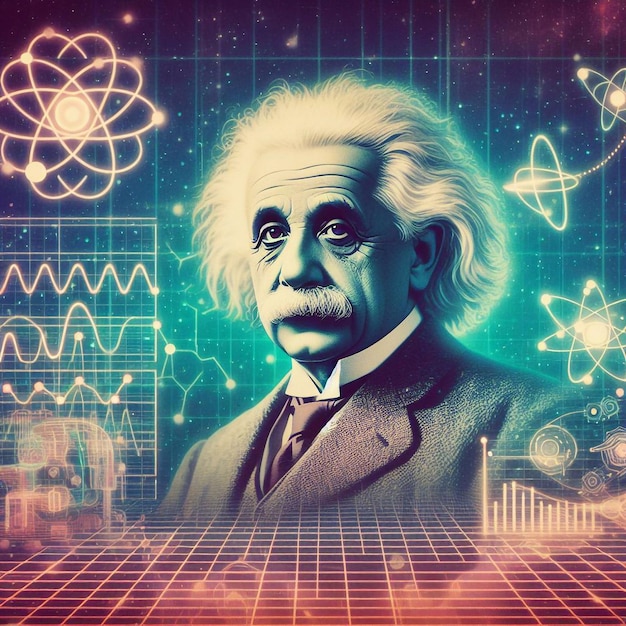 un dessin d'un homme avec une cravate qui dit "physicien"