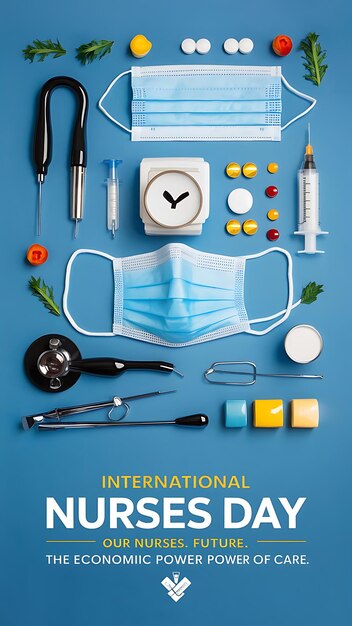 Photo dessin d'illustration vectorielle abstraite pour la journée internationale des infirmières