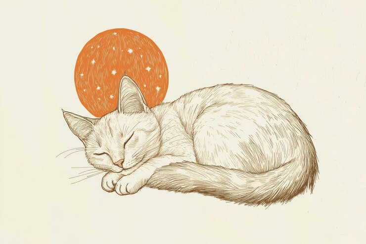 Photo dessin illustré avec une illustration de chat