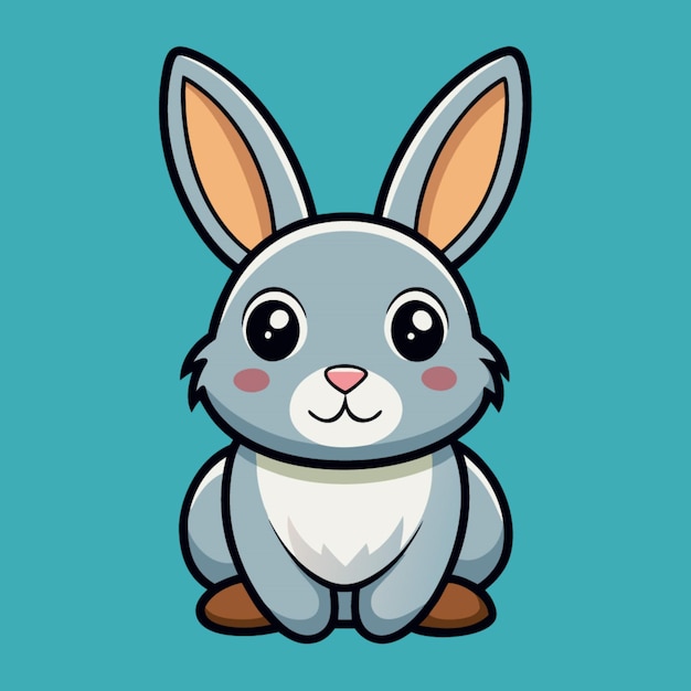 Dessin de lapin ludique pour les enfants et l'artisanat du printemps