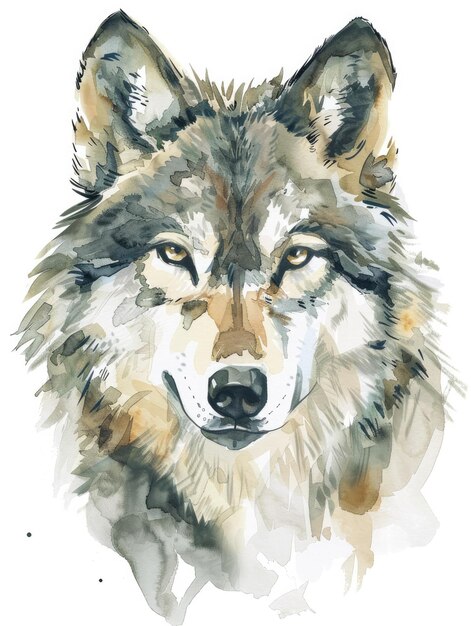 un dessin d'un loup qui a un visage qui dit loup