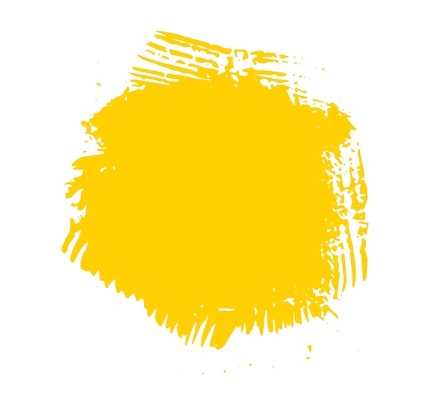 Dessin à la main à l'encre de couleur jaune traits de pinceau de peinture texte isolé citation de conception ou informations de texte