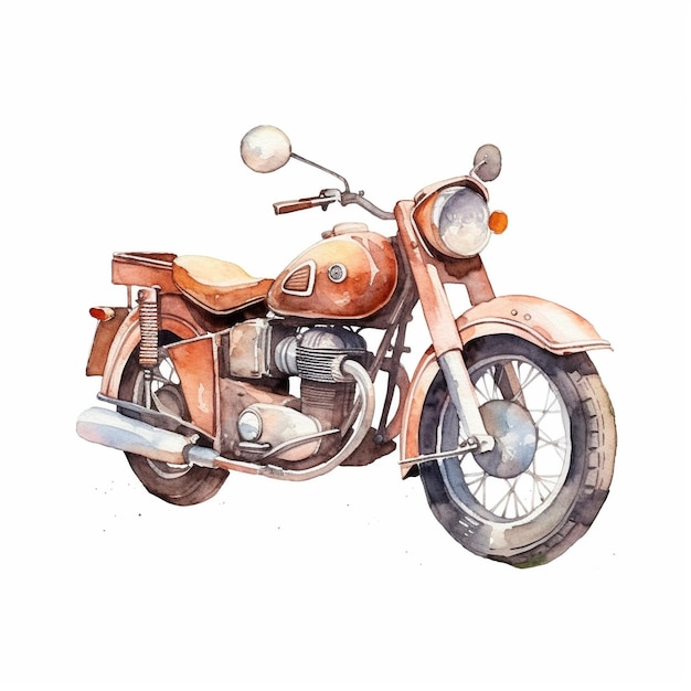 un dessin d'une moto avec une lumière dessus