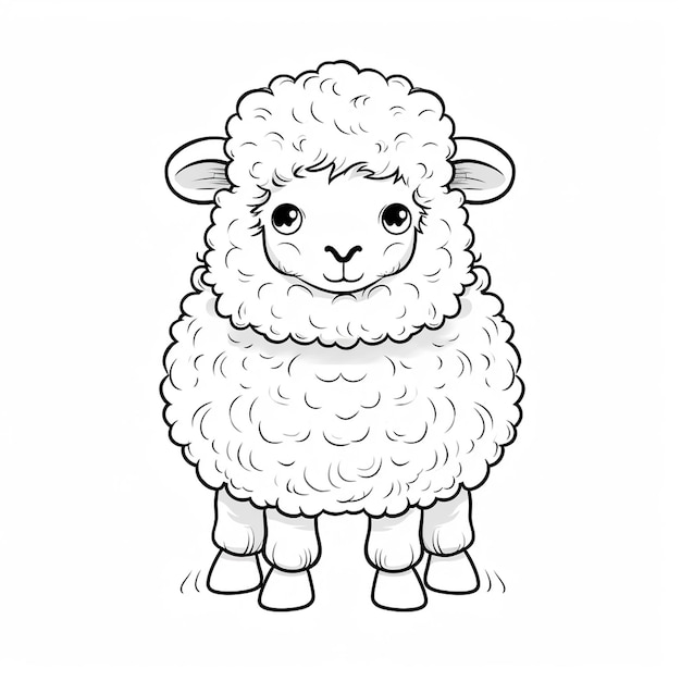 Le dessin de moutons est un beau livre de coloriage simple.