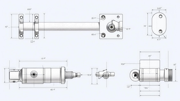 Un dessin d'un objet métallique avec le numéro 3 dessus