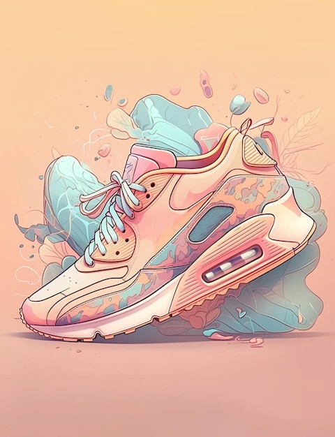 Un dessin d'une paire de chaussures