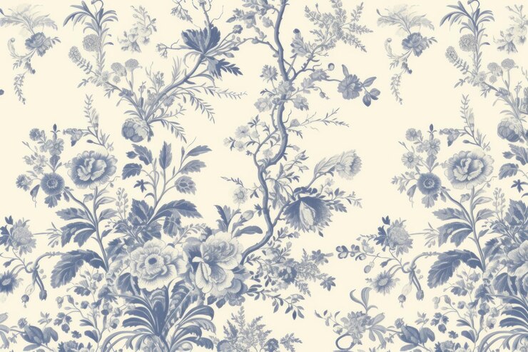 Photo dessin de papier peint floral vintage