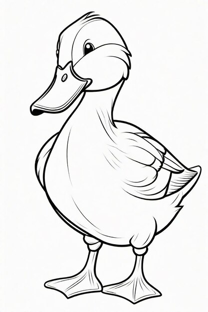 Un dessin de photo de canard Illustration pour les enfants page de coloration 855