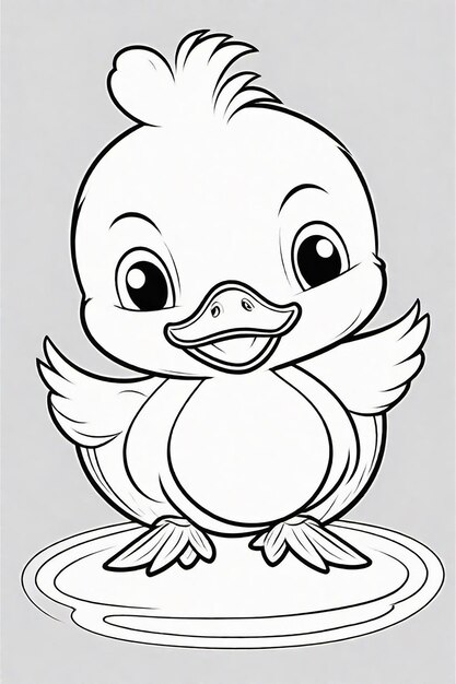 Un dessin de photo de canard Illustration pour les enfants page de coloration 855