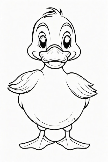 Un dessin de photo de canard Illustration pour les enfants page de coloration 855