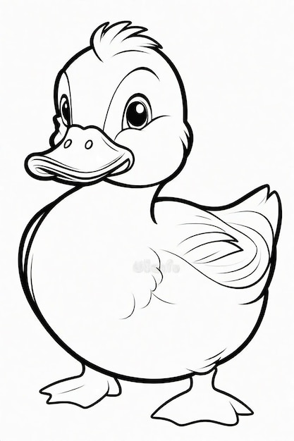 Un dessin de photo de canard Illustration pour les enfants page de coloration 855