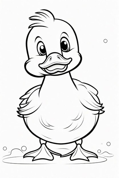 Photo un dessin de photo de canard illustration pour les enfants page de coloration 855