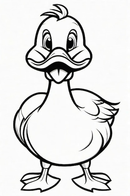 Un dessin de photo de canard Illustration pour les enfants page de coloration 855