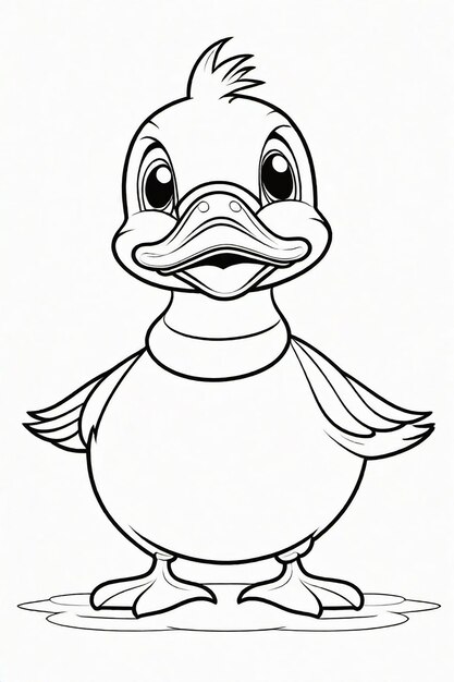 Un dessin de photo de canard Illustration pour les enfants page de coloration 855