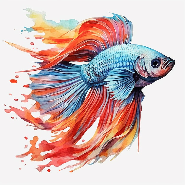 un dessin d'un poisson avec le mot poisson dessus