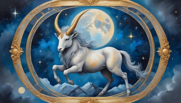 Un dessin d'un signe du zodiaque du Capricorne