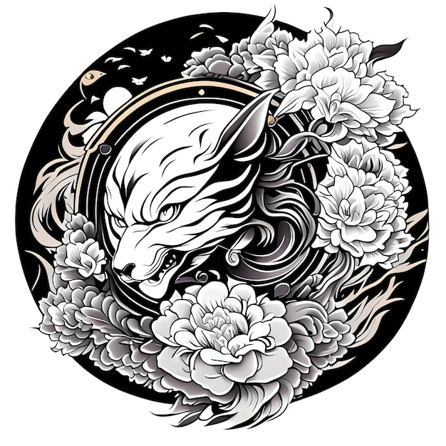 dessin de tatouage de style japonais