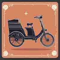 Photo dessin d'un tricycle