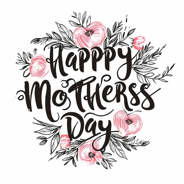 Un dessin typographique pour la fête des mères