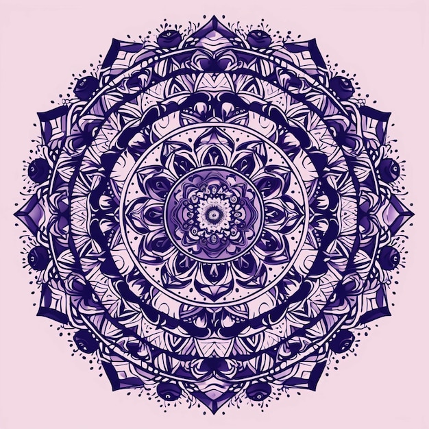 Un dessin violet et blanc d'une ai générative de conception circulaire