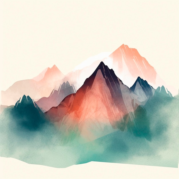 Dessiner des montagnes à l'aquarelle