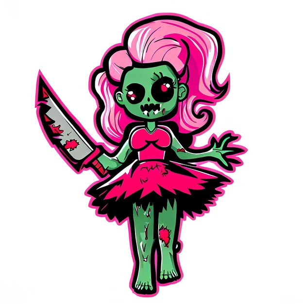 Des dessins animés de Barbie zombie