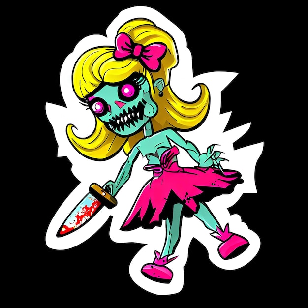 Des dessins animés de Barbie zombie