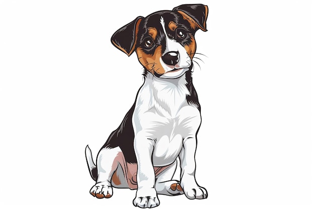 dessins animés de chiens mignons pour l'impression POD sur demande fond blanc