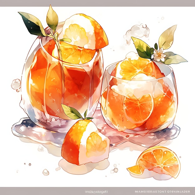 Photo dessins de fruits à l'aquarelle captivants pour une expérience ludique et colorée