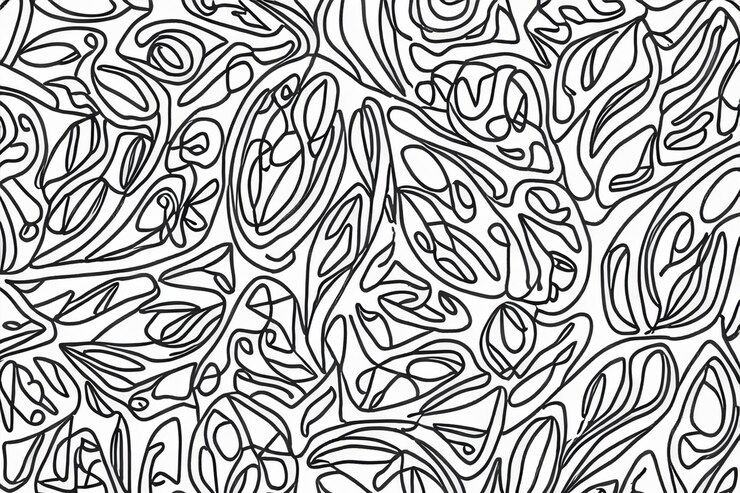 Photo des dessins en ligne grise de formes organiques à l'arrière-plan