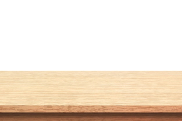 Un dessus de table en bois avec un fond blanc