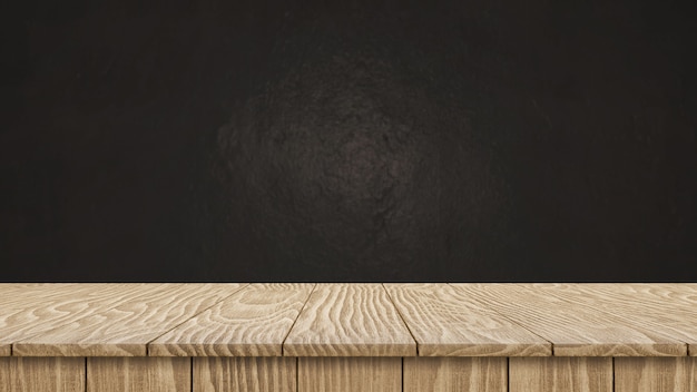 Photo dessus de table en bois sur texture sombre