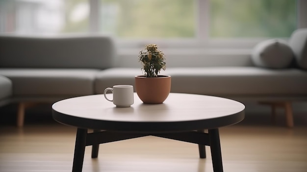 Un dessus de table moderne et élégant dans une cuisine minimaliste IA générative